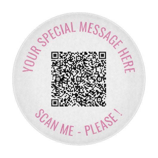 Ihre QR-Code-Scan-Info Benutzerdefiniertes Textver Schneidebrett (Vorderseite)