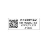 Ihre QR-Code-Scan-Info-Briefmarke mit Name-Adresse Permastempel (Design)