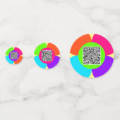 Ihre QR Code Scan Info Confetti mit benutzerdefini Konfetti (Vorderseiten)