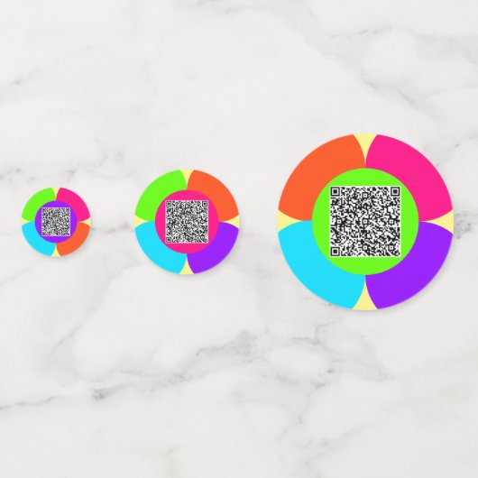 Ihre QR Code Scan Info Confetti mit benutzerdefini Konfetti (Vorderseiten)