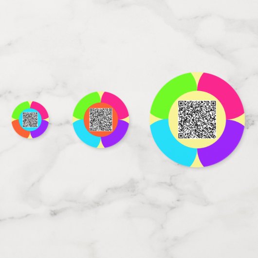 Ihre QR Code Scan Info Confetti mit benutzerdefini Konfetti (Rückseiten)