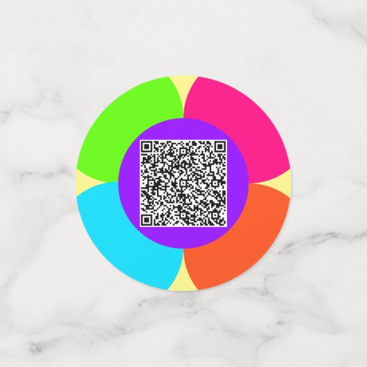 Ihre QR Code Scan Info Confetti mit benutzerdefini Konfetti (Klein Vorderseite)