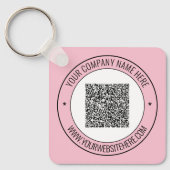 Ihre QR Code Scan-Info Gewohnte Text-Schlüsselanhä Schlüsselanhänger (Vorderseite)