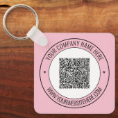Ihre QR Code Scan-Info Gewohnte Text-Schlüsselanhä Schlüsselanhänger (Vorderseite)