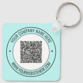 Ihre QR Code Scan-Info Gewohnte Text-Schlüsselanhä Schlüsselanhänger (Rückseite)