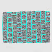 Ihre QR Code Scan Info Golf Handtuch Custom Color (Horizontal)