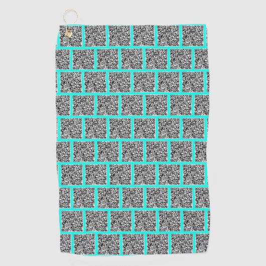 Ihre QR Code Scan Info Golf Handtuch Custom Color (Vorderseite)