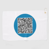 Ihre QR Code Scan Info Golf Handtuch Custom Colors (Horizontal)