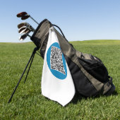 Ihre QR Code Scan Info Golf Handtuch Custom Colors (Gras)