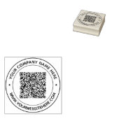 Ihre QR Code Scan Info Name Website Business Brief Gummistempel (Stempel)