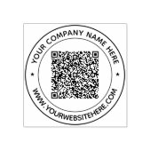 Ihre QR Code Scan Info Name Website Business Brief Gummistempel (Prägung)
