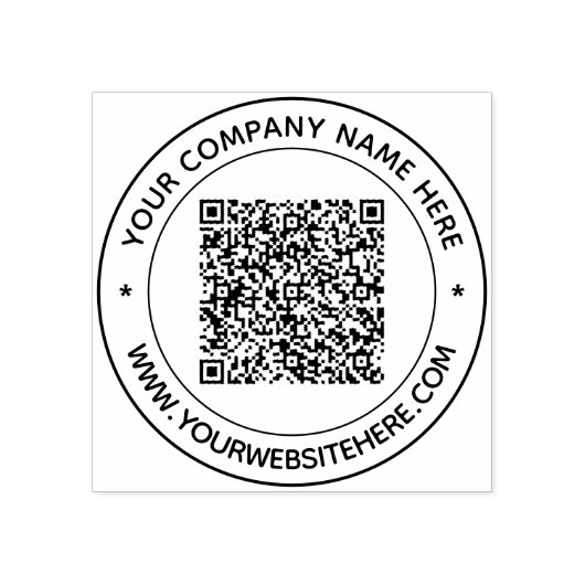 Ihre QR Code Scan Info Name Website Business Brief Gummistempel (Prägung)