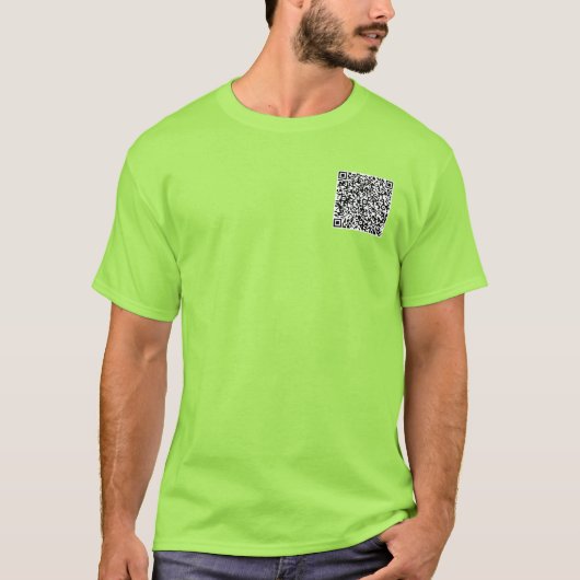 Ihre QR Code Scan Info Name Website T - Shirt Gesc (Vorderseite)