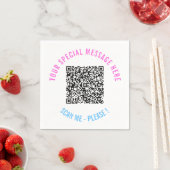 Ihre QR-Code-Scan-Info Napkins mit benutzerdefinie Serviette (Beispiel)