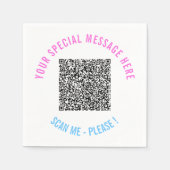 Ihre QR-Code-Scan-Info Napkins mit benutzerdefinie Serviette (Vorderseite)