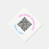 Ihre QR-Code-Scan-Info Napkins mit benutzerdefinie Serviette (Ecke)