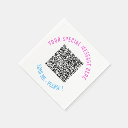 Ihre QR-Code-Scan-Info Napkins mit benutzerdefinie Serviette (Ecke)