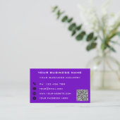 Ihre QR Code Scan Info Text Company Business Card Telefonnummerkarte (Stehend Vorderseite)