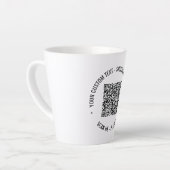 Ihre QR Code Scan Info Text Latte-Tasse Milchtasse (Linke Ecke)