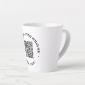 Ihre QR Code Scan Info Text Latte-Tasse Milchtasse (Rechte Ecke)