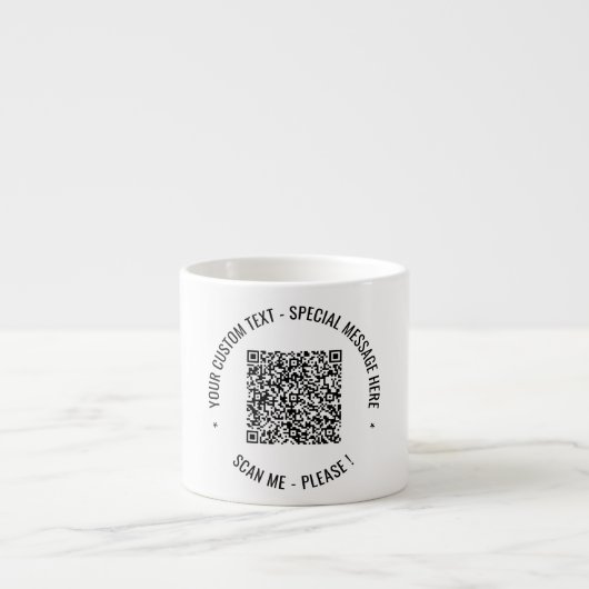 Ihre QR Code Scan Info Textfarben Espresso-Tasse Espressotasse (Vorderseite)