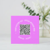 Ihre QR Code Scan Info Textfarben Grußkarte Karte (Stehend Vorderseite)