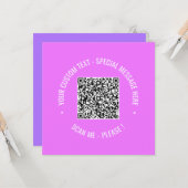 Ihre QR Code Scan Info Textfarben Grußkarte Karte (Vorderseite/Rückseite Beispiel)