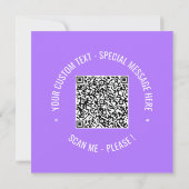 Ihre QR Code Scan Info Textfarben Grußkarte Karte (Rückseite)