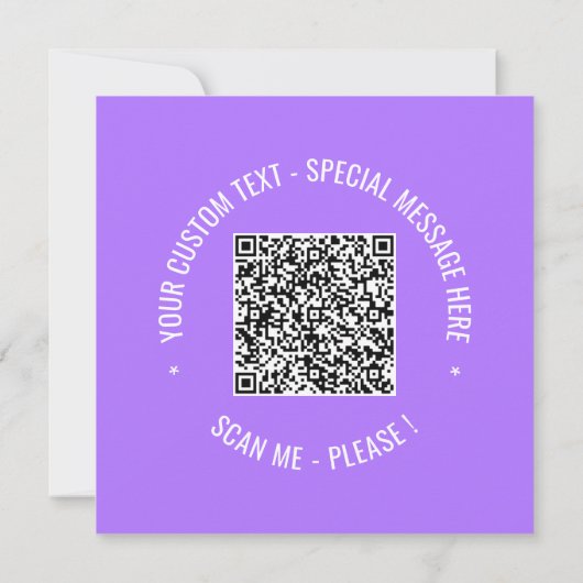 Ihre QR Code Scan Info Textfarben Grußkarte Karte (Rückseite)