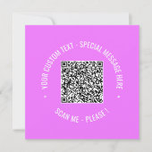 Ihre QR Code Scan Info Textfarben Grußkarte Karte (Vorderseite)