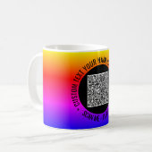 Ihre QR-Code-Scan-Info und die Tasse für den benut (Vorderseite Links)
