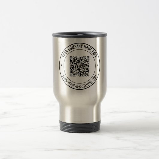 Ihre QR-Code-Scan-Info und Ihr benutzerdefinierter Reisebecher (Mittel)