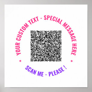Ihre QR-Code-Scan-Info und Ihr benutzerdefiniertes Poster