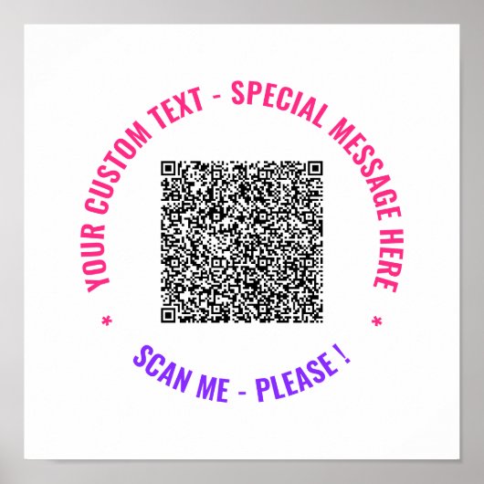 Ihre QR-Code-Scan-Info und Ihr benutzerdefiniertes Poster (Vorne)