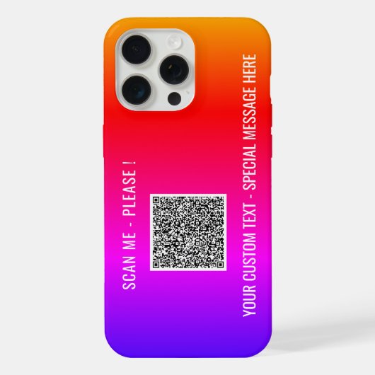 Ihre QR Code Scan Info und iPhone Case für den ben Hülle (Rückseite)
