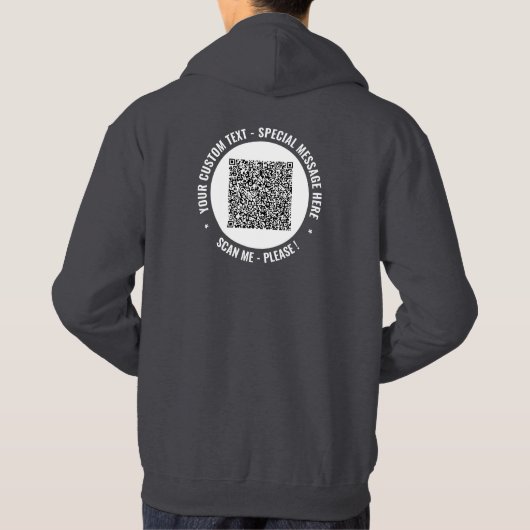 Ihre QR-Code-Scan-Informationen Benutzerdefinierte Hoodie (Rückseite)