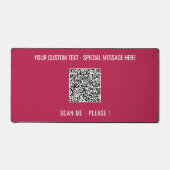 Ihre QR-Code-Scan-Informationen Benutzerdefinierte Schreibtischunterlage (Vorderseite)