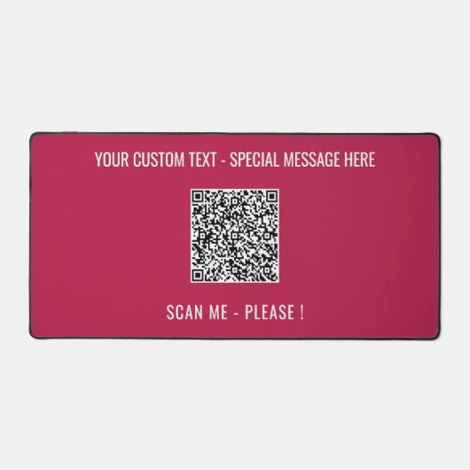 Ihre QR-Code-Scan-Informationen Benutzerdefinierte Schreibtischunterlage (Vorderseite)