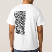Ihre QR-Code-Scan-Informationen Moderner Personali T-Shirt (Rückseite)