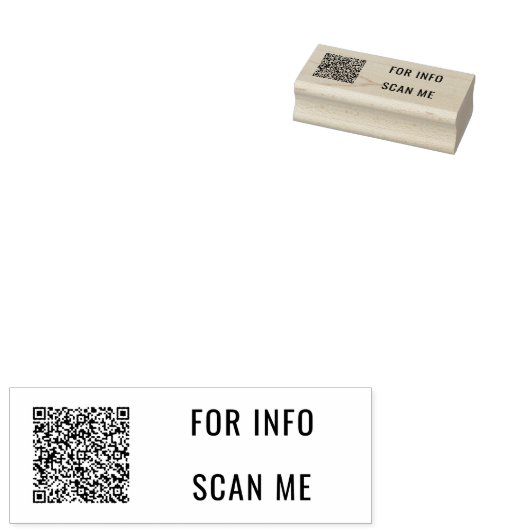 Ihre QR-Code-Scan-Informationen Personalisiert Mod Gummistempel (Stempel)