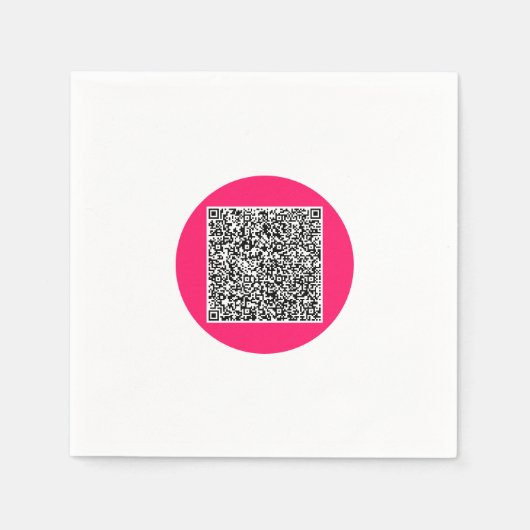 Ihre QR-Code-Scan-Informationen Personalisiertes P Serviette (Vorderseite)
