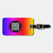 Ihre QR-Code-Scan-Informationen und Ihr benutzerde Gepäckanhänger (Vorderseite horizontal)