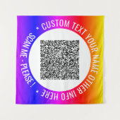 Ihre QR-Code-Scan-Informationen und Ihre benutzerd Wandteppich (Vorderseite (Horizontal))