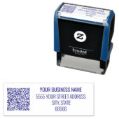 Ihre QR-Code-Scan-Name-Adresse Selbstfarbige Brief Permastempel (Beispiel)