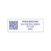Ihre QR-Code-Scan-Name-Adresse Selbstfarbige Brief Permastempel (Design)