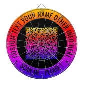 Ihre QR-Code-Scan und Ihr benutzerdefiniertes Text Dartscheibe (vorne)