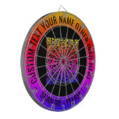 Ihre QR-Code-Scan und Ihr benutzerdefiniertes Text Dartscheibe (Vorderseite Links)