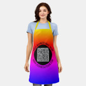 Ihre QR-Code-Schürze mit benutzerdefiniertem Text Schürze (Getragen)