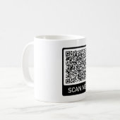 Ihre QR Code Tasse Scan Info Funny Mugs Geschenk (Vorderseite Links)