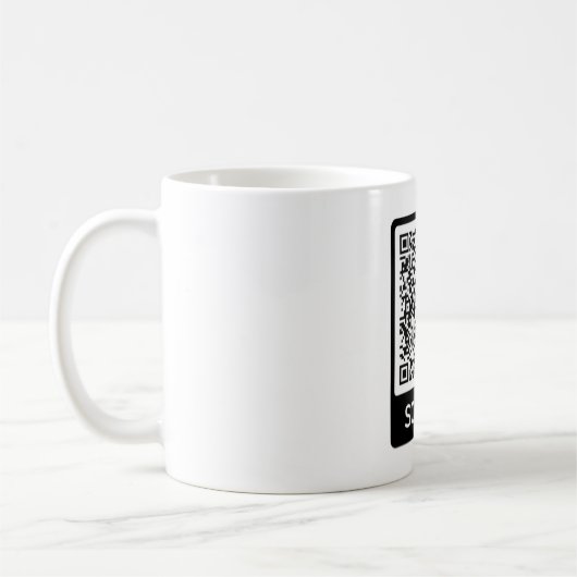 Ihre QR Code Tasse Scan Info Funny Mugs Geschenk (Links)